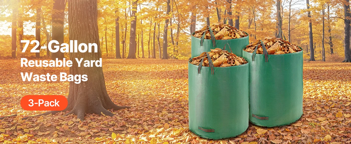VEVOR 72 gallon reusable yard waste bags for garden cleanup