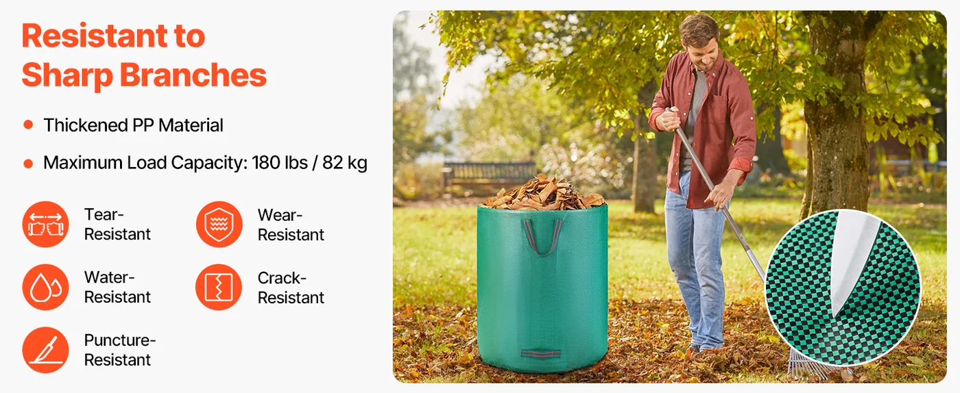 VEVOR large capacity yard waste bag holding leaves and branches