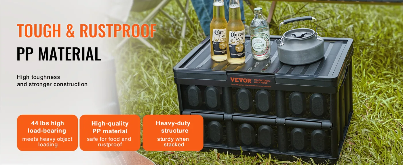VEVOR Collapsible Storage Bins with Lids 45L feature 2