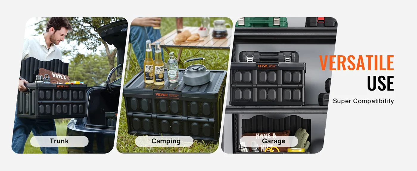 VEVOR Collapsible Storage Bins with Lids 45L feature 4