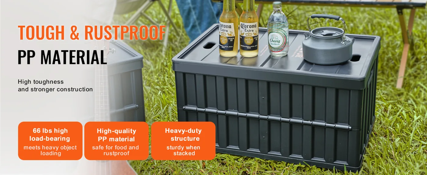VEVOR Collapsible Storage Bins with Lids 64L feature 2