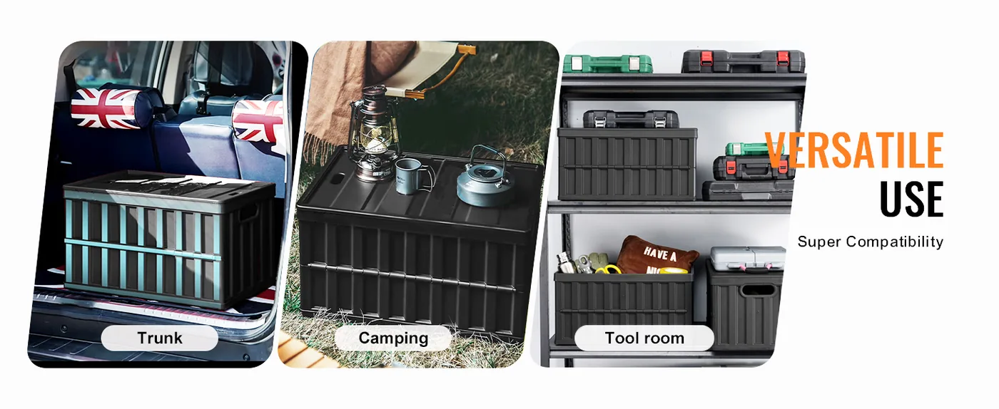 VEVOR Collapsible Storage Bins with Lids 64L feature 4
