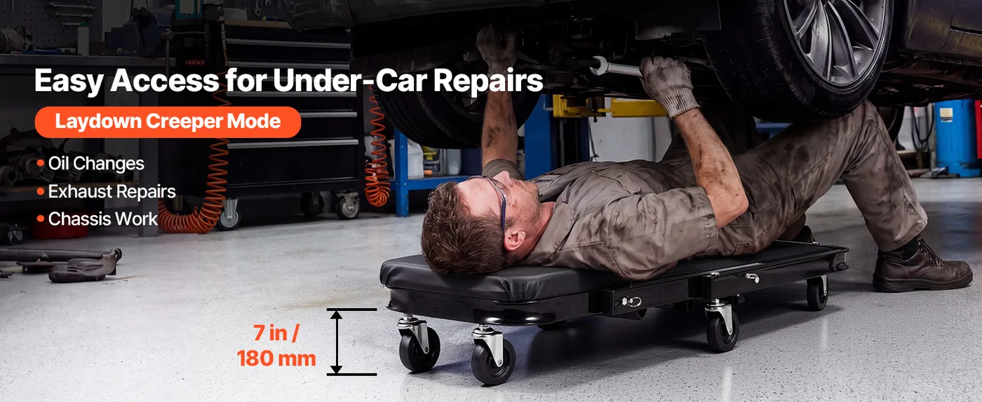 VEVOR 40 in 3 in 1 mechanic creeper overview