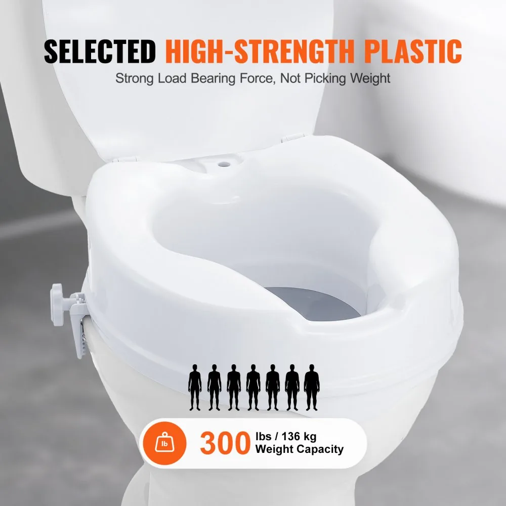 VEVOR Raised Toilet Seat 4 inch Without Armrest product image 4