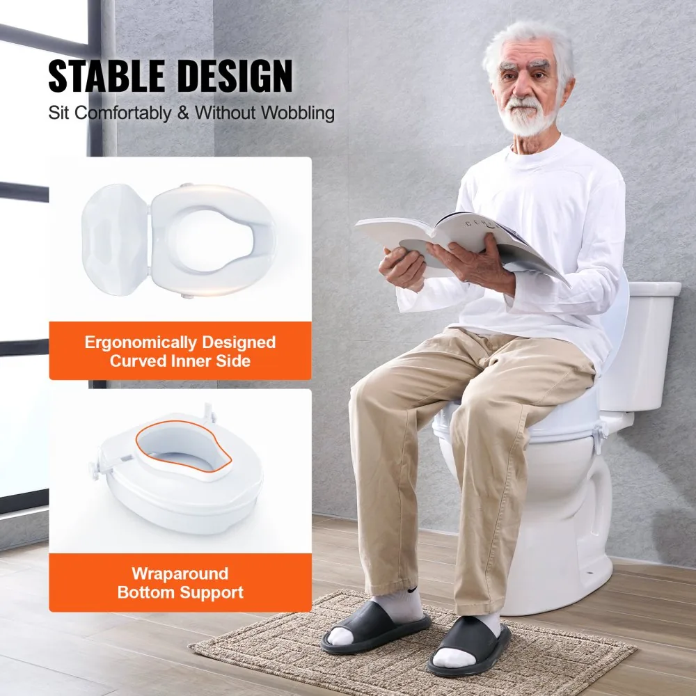 VEVOR Raised Toilet Seat 4 inch Without Armrest product image 5