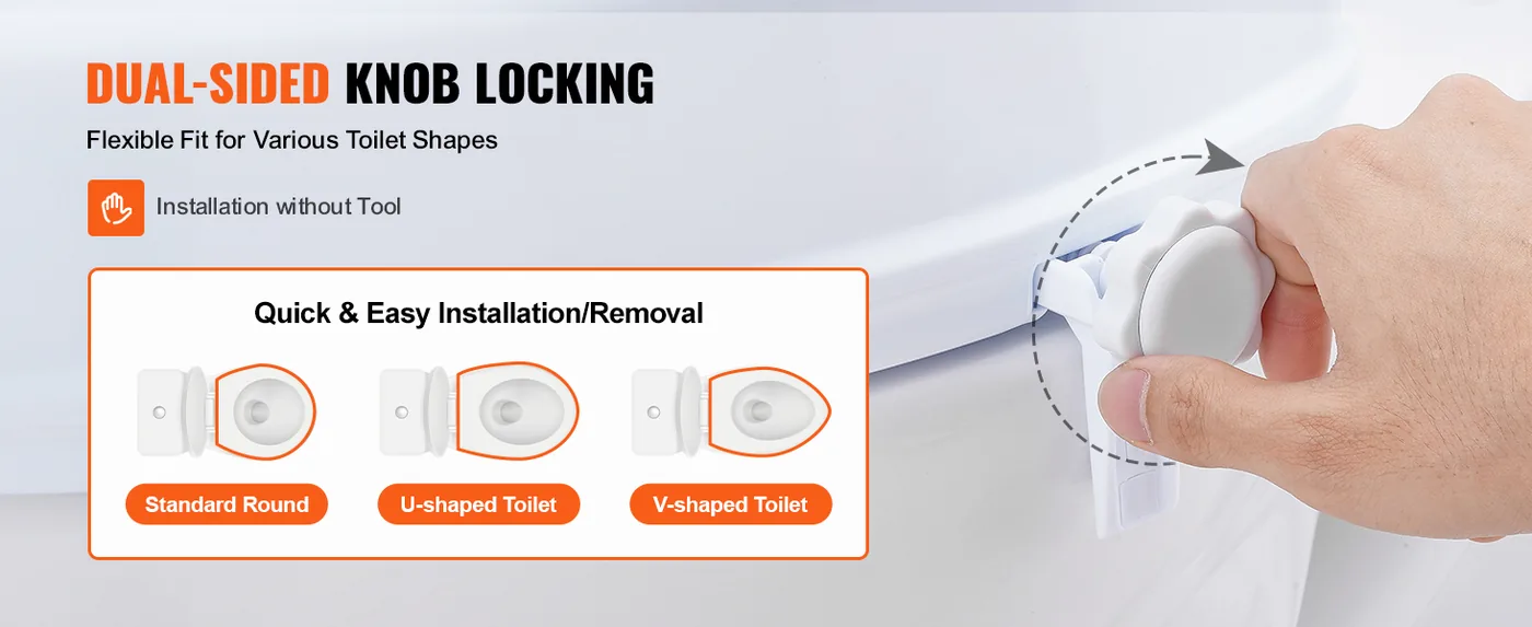 VEVOR Raised Toilet Seat 4 inch Without Armrest feature 1
