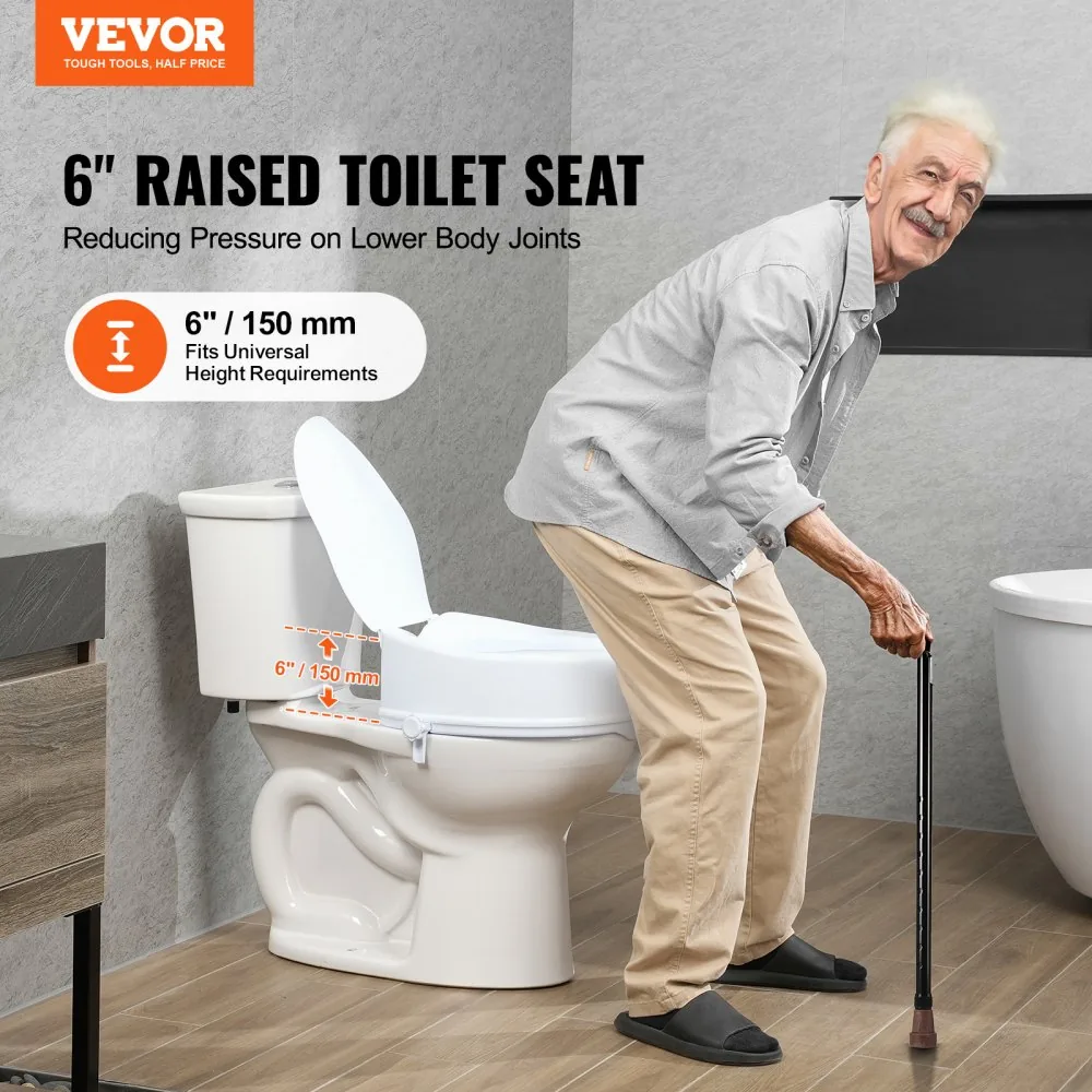 VEVOR Raised Toilet Seat 6 inch Without Armrest product image 2
