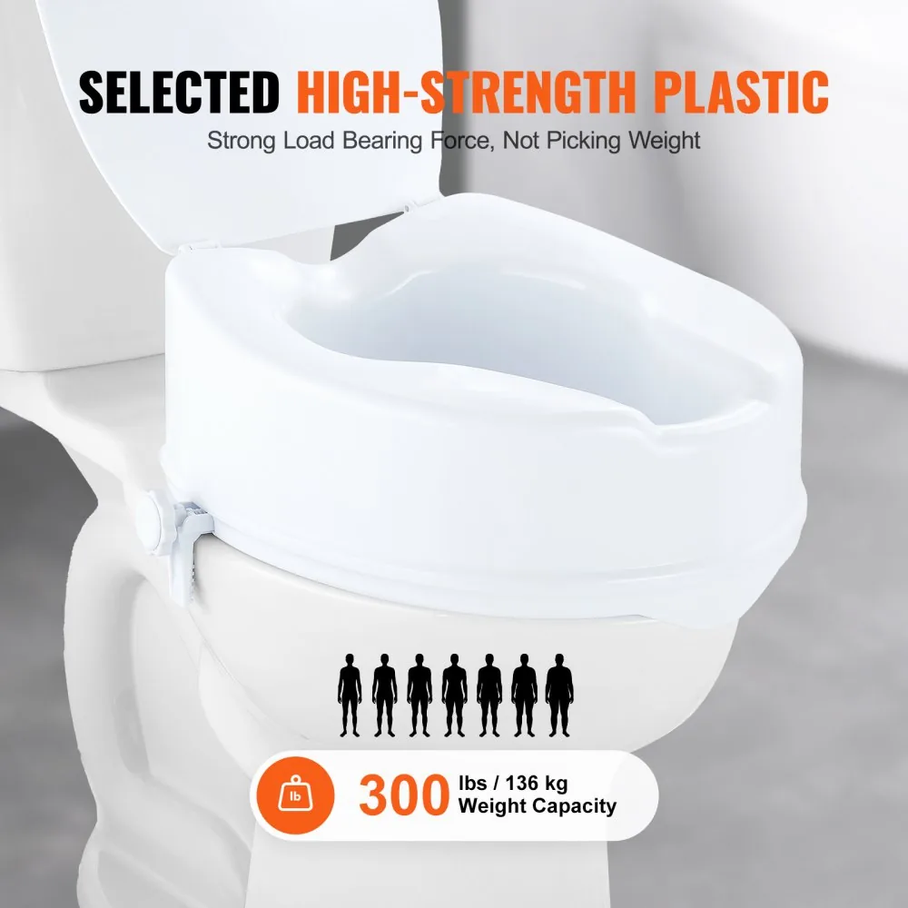 VEVOR Raised Toilet Seat 6 inch Without Armrest product image 4