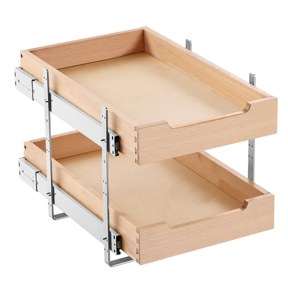 VEVOR 2 Tier Pull Out Cabinet Organizer 2 Tiers 14 x 21 in product image 1