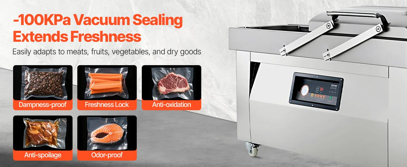 VEVOR Chamber Vacuum Sealer Floor-Standing 2000W overview