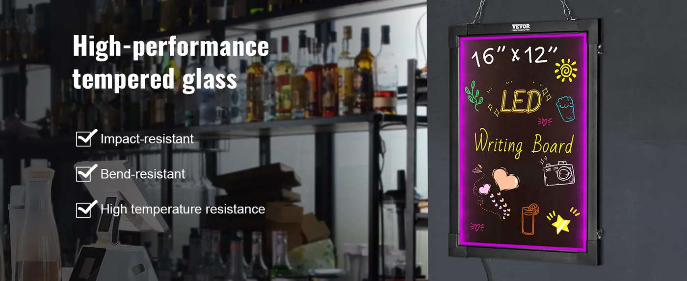 VEVOR LED Message Writing Board 12 x 16 in feature 3