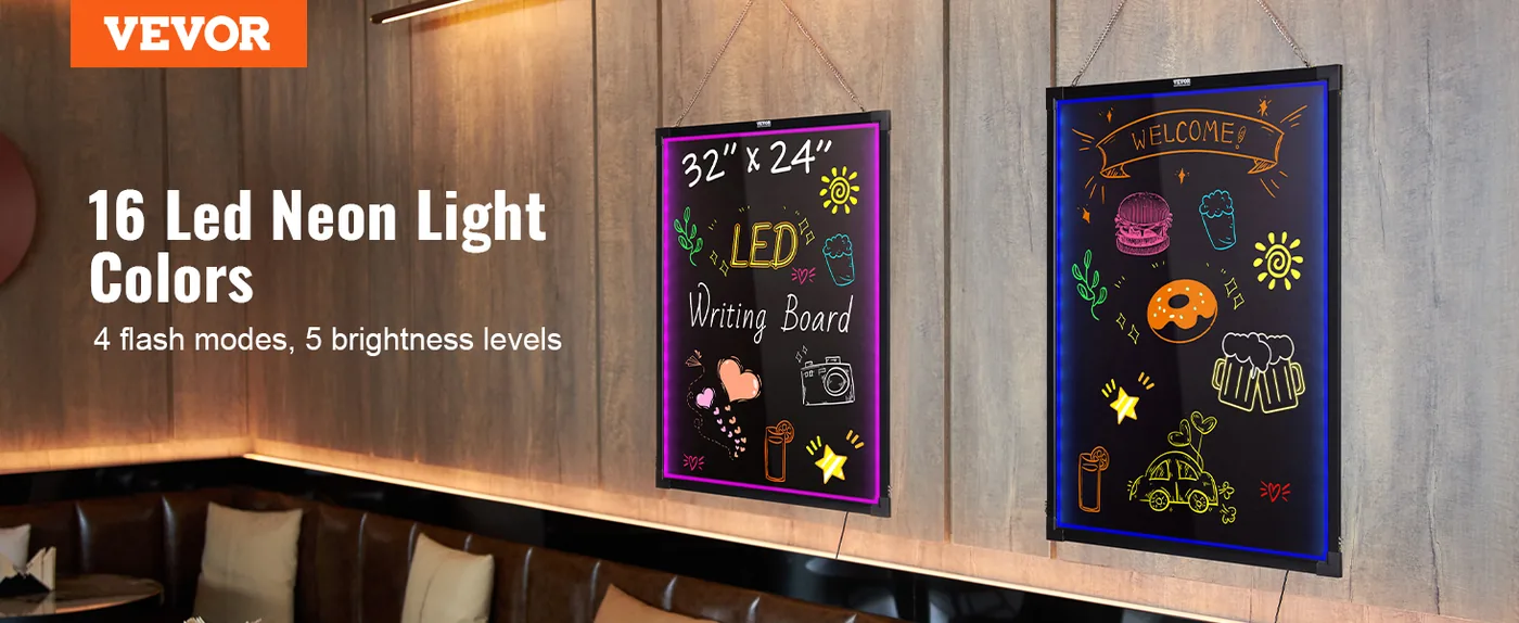 VEVOR LED Message Writing Board 32 x 24 in overview