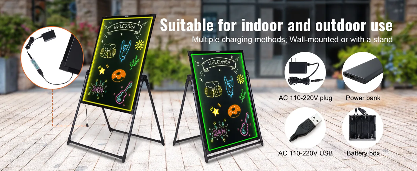 VEVOR LED Message Writing Board 32 x 24 in feature 1