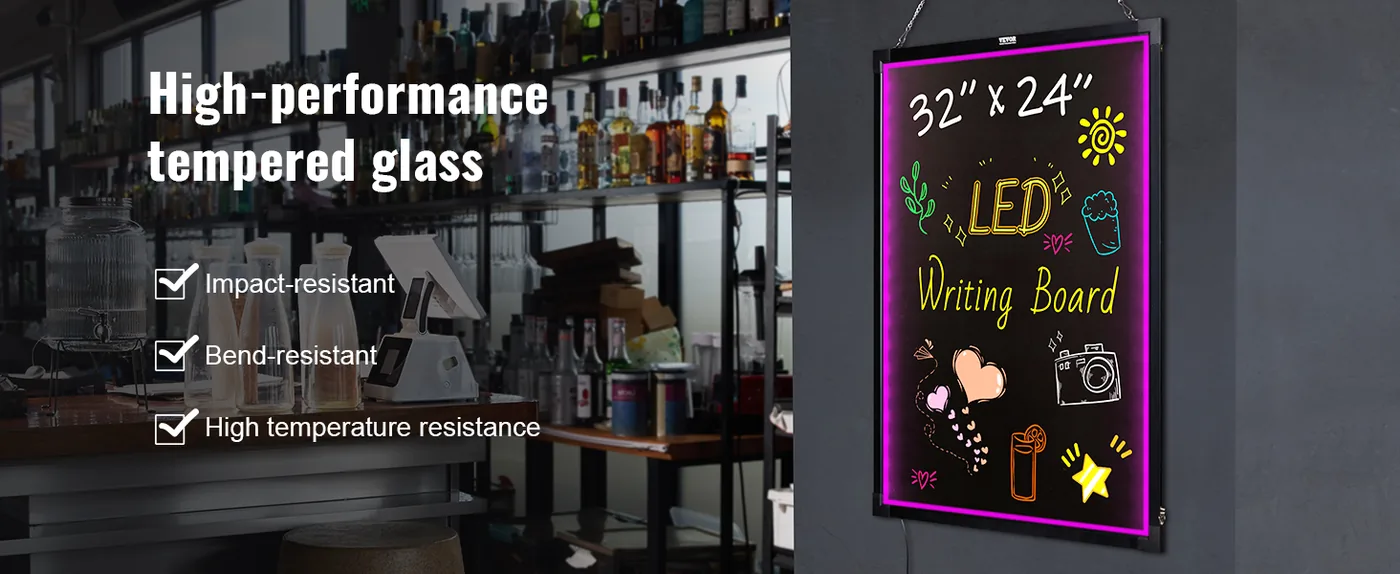 VEVOR LED Message Writing Board 32 x 24 in feature 3