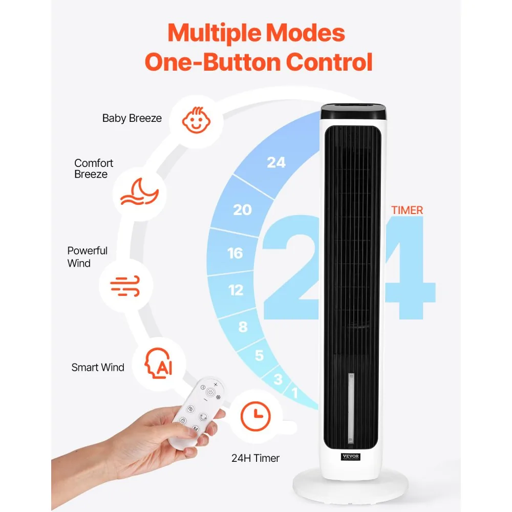 VEVOR Tower Fan 40inch Tower Fan-Large Water Tank product image 6