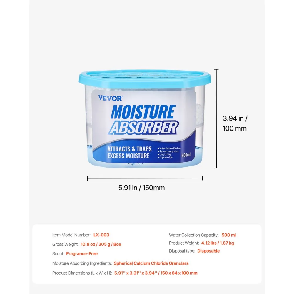 VEVOR Moisture Absorber Boxes 6-Piece Set Boxed product image 7