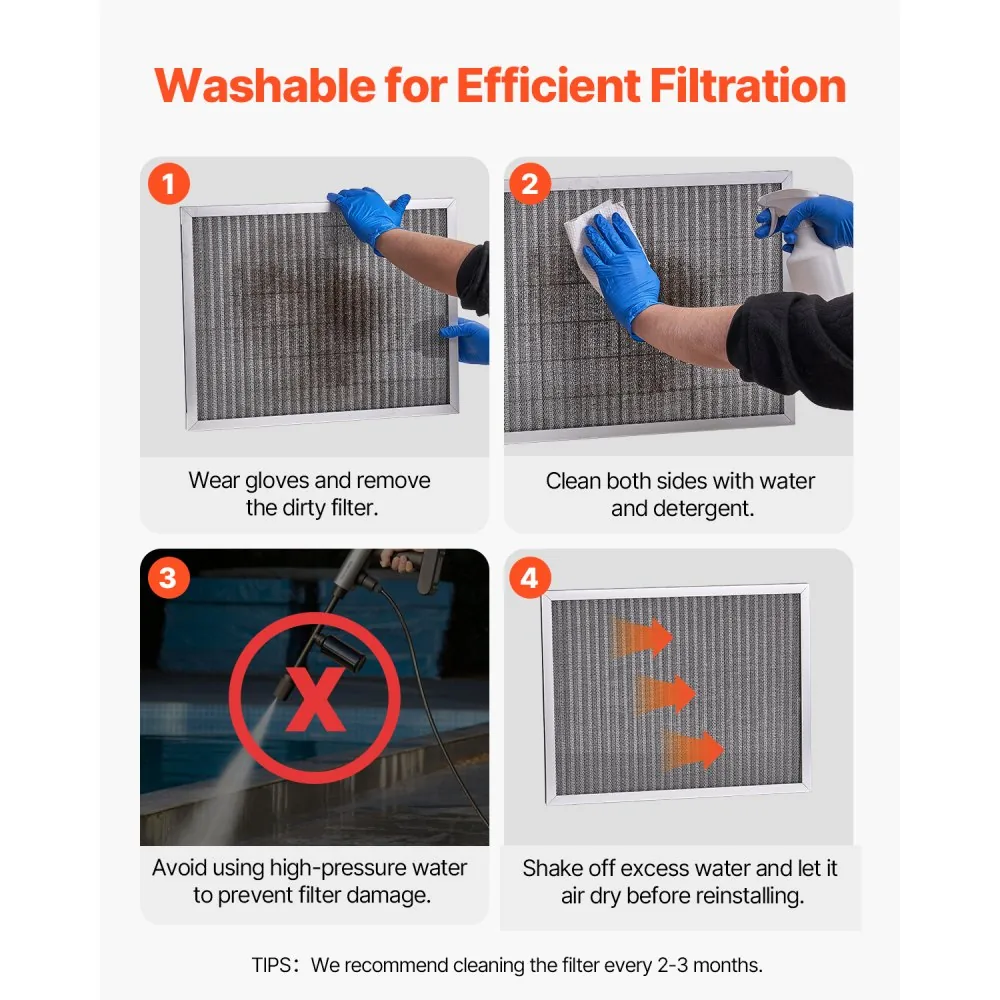 VEVOR Electrostatic Air Filter 16x20x1 inch product image 5
