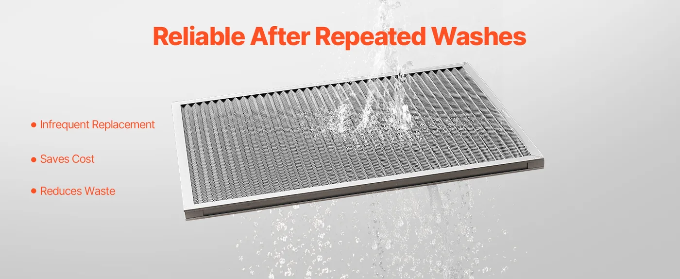 VEVOR Electrostatic Air Filter 20x25x1 inch Stable Performance