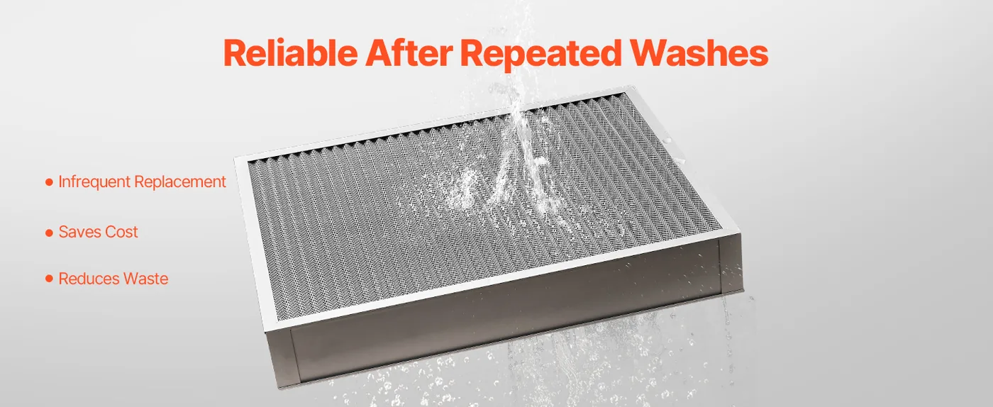 VEVOR Electrostatic Air Filter 20x25x4 inch Stable Performance