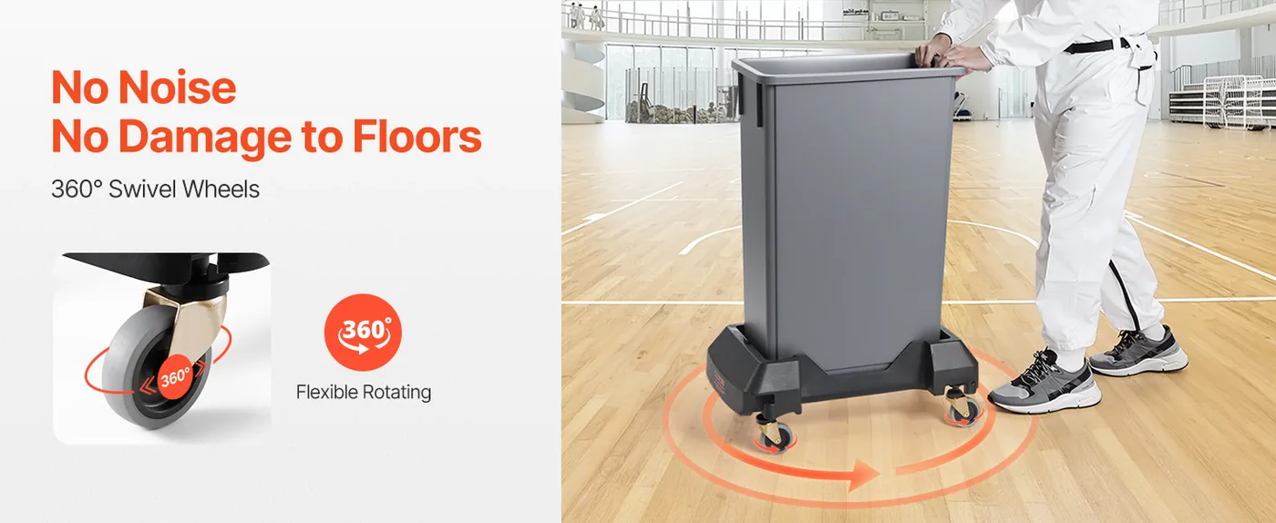 VEVOR Trash Can Dolly 1 Piece Square feature 2