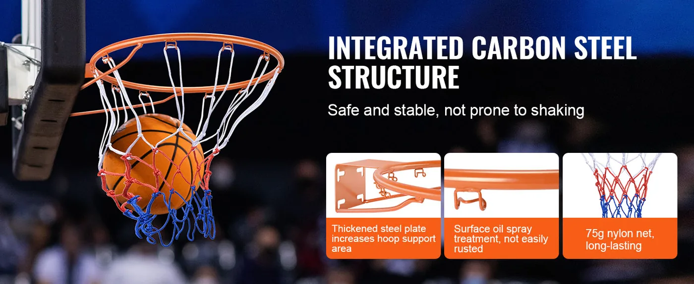 VEVOR Basketball Rim Integrated 0 feature 1