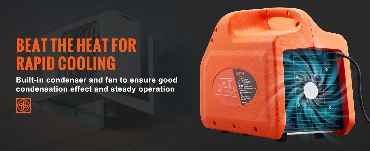 VEVOR 3/4 HP Refrigerant Recovery Machine - Portable AC Reco Stable Operation