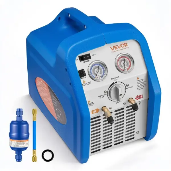 VEVOR Portable Refrigerant Recovery Machine Blue 3/4HP Brush product image 1