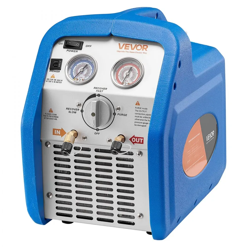 VEVOR Portable Refrigerant Recovery Machine Blue 3/4HP Brush product image 9