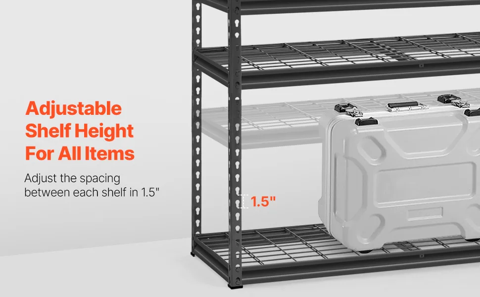 VEVOR Storage Shelves 20x40x60 inch Black overview