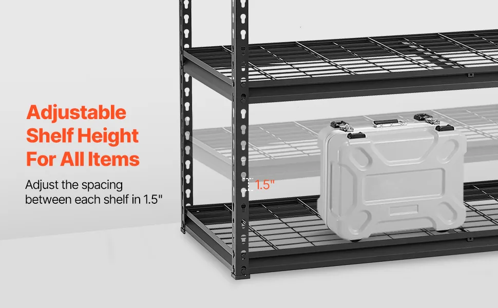 VEVOR Storage Shelves 20x48x72 inch Black overview