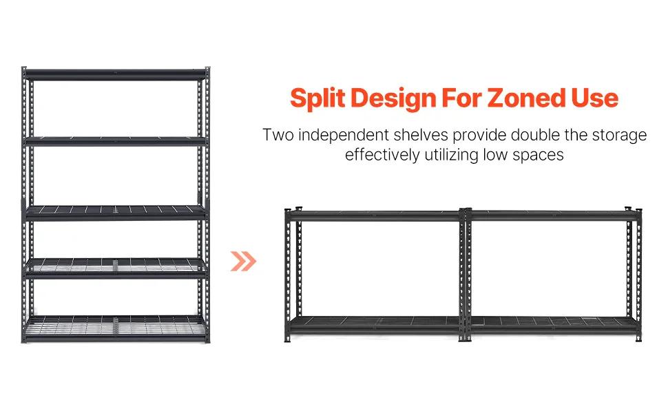 VEVOR Storage Shelves 20x48x72 inch Black feature 2