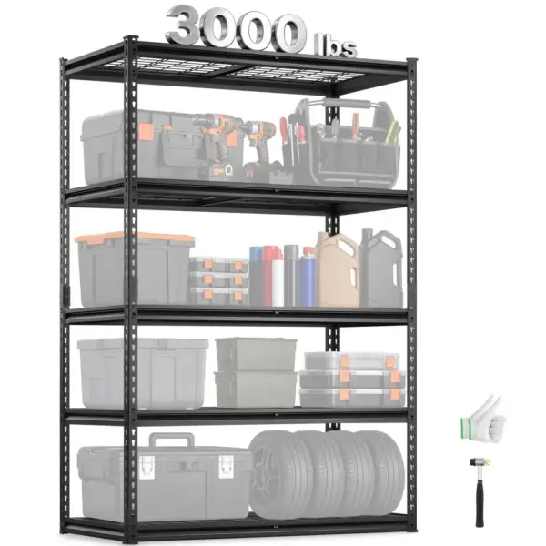 VEVOR Storage Shelves 24x48x72 inch Black product image 1