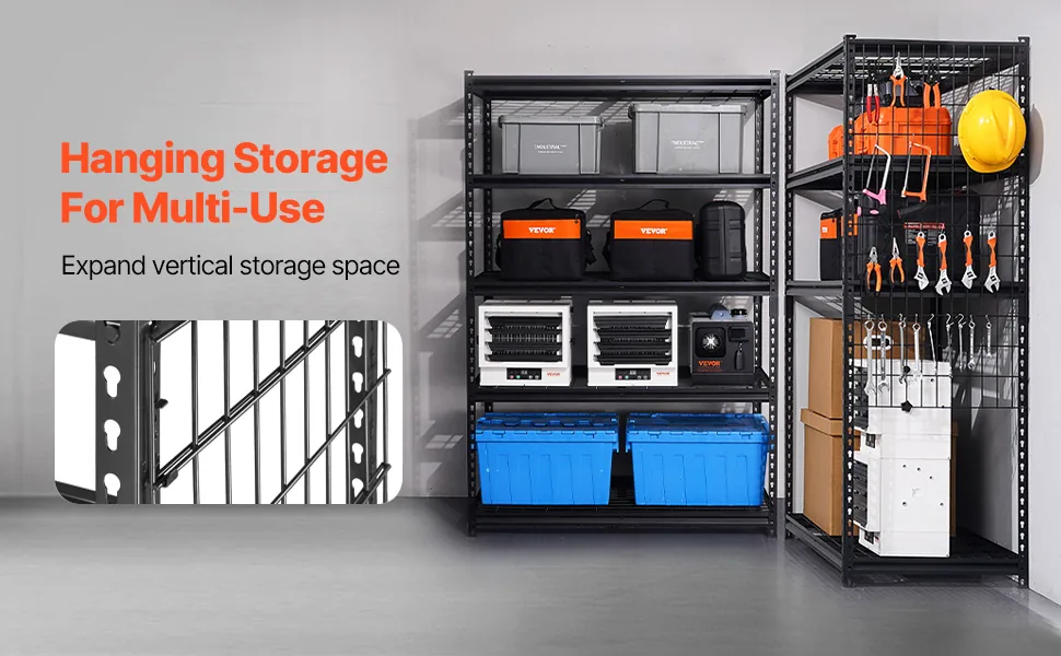 VEVOR Storage Shelves 24x48x72 inch Black feature 1