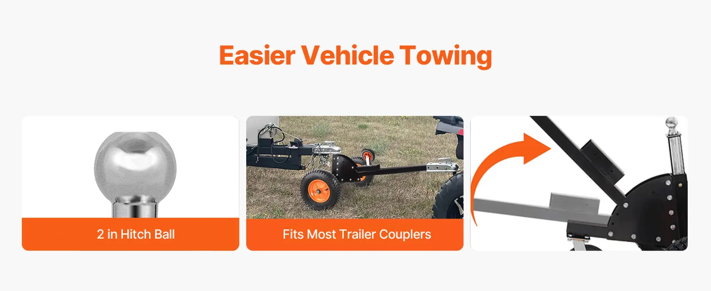 Heavy-Duty Trailer Dolly 1500 lbs Pull with Cars