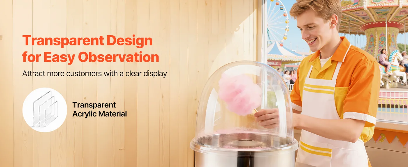 VEVOR Cotton Candy Machine Cover 38 cm feature 1