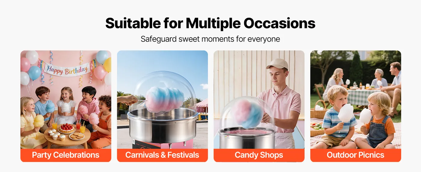 VEVOR Cotton Candy Machine Cover 52 cm feature 4