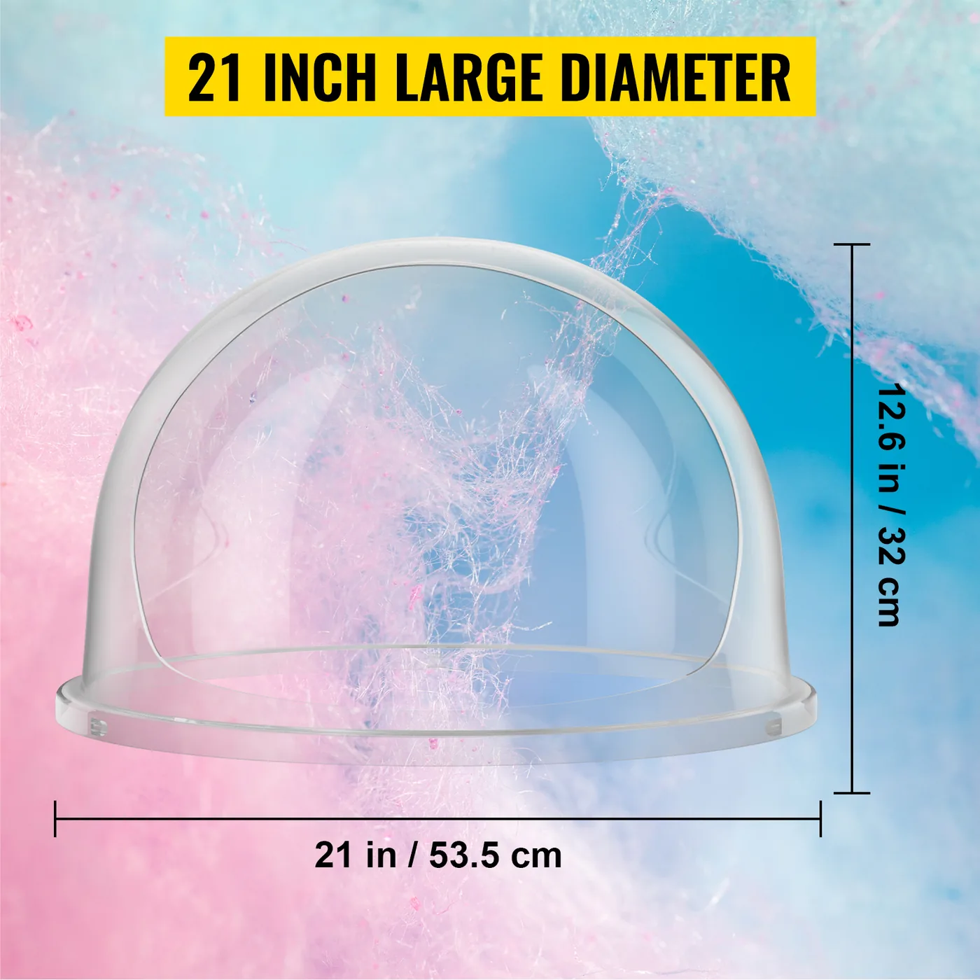 VEVOR 20.5" Diameter Candy Floss Cover for Candy Floss Maker feature 2