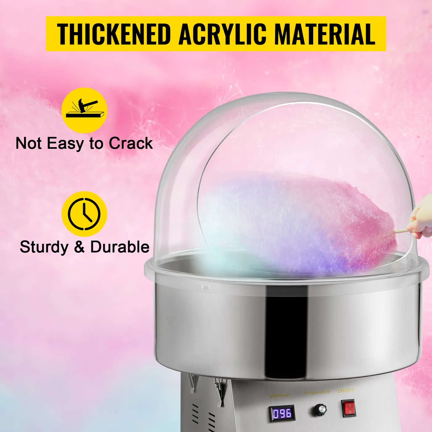 VEVOR 20.5" Diameter Candy Floss Cover for Candy Floss Maker feature 3