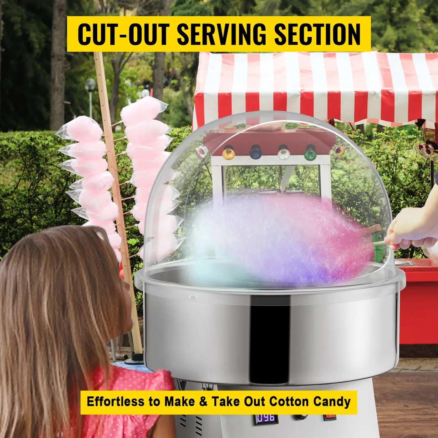 VEVOR 20.5" Diameter Candy Floss Cover for Candy Floss Maker feature 5