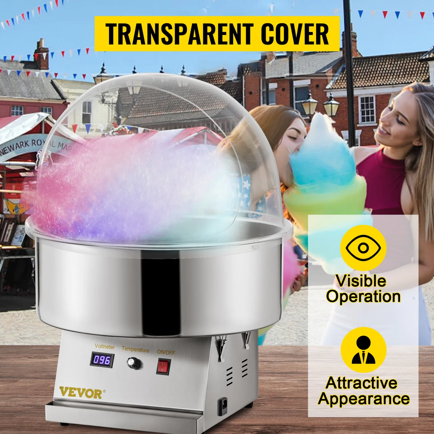 VEVOR 20.5" Diameter Candy Floss Cover for Candy Floss Maker feature 6