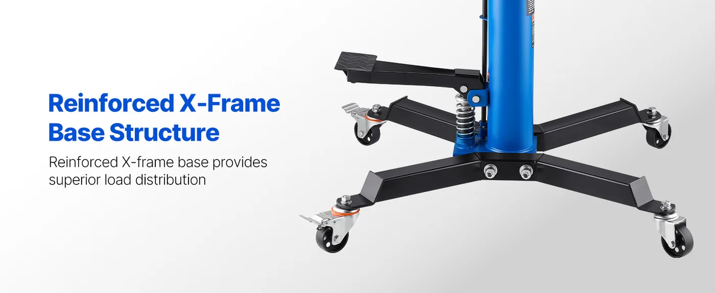 VEVOR Transmission Jack Blue 1100 lbs X-Frame Base Structure
