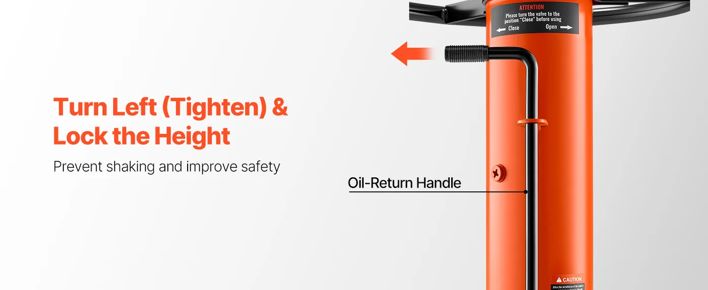 VEVOR Transmission Jack Orange 1100 lbs Lock the Height