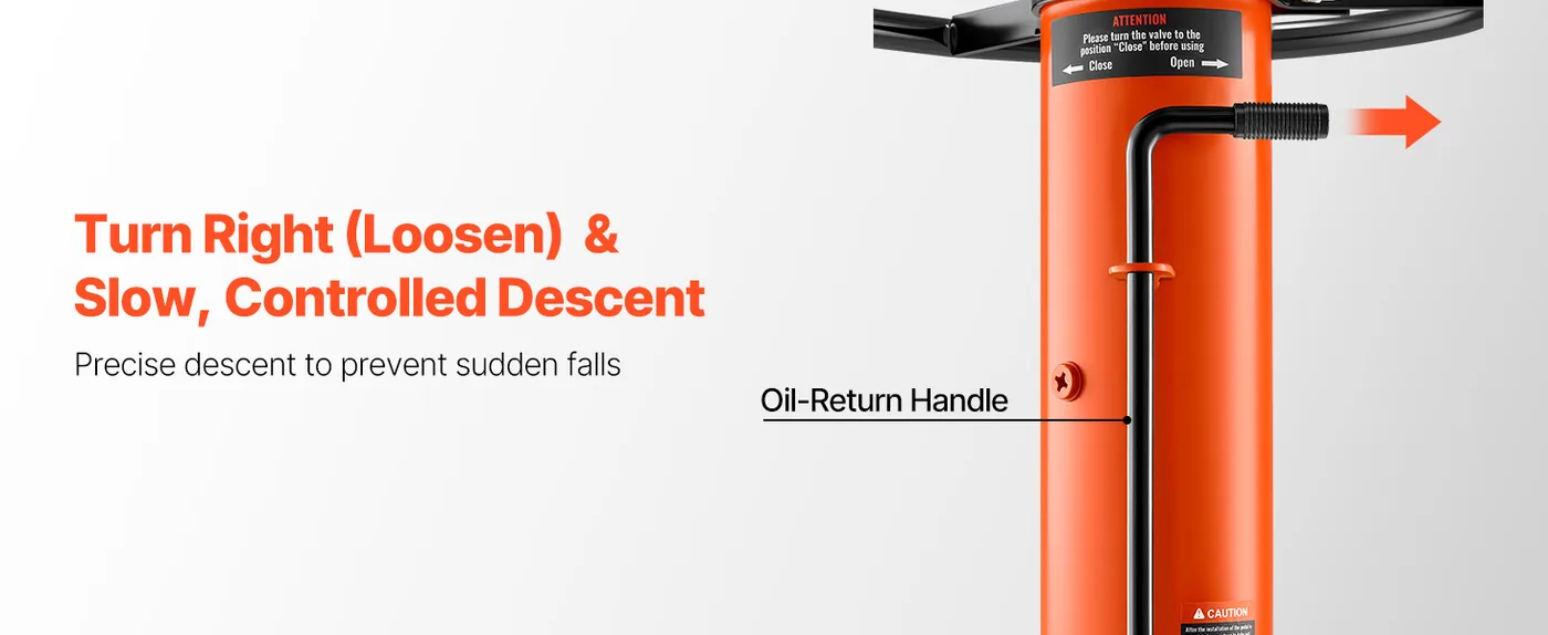 VEVOR Transmission Jack Orange 1100 lbs Controlled Descent