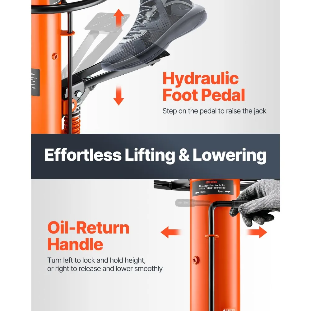 VEVOR Transmission Jack Orange and Black 1322 lbs product image 4