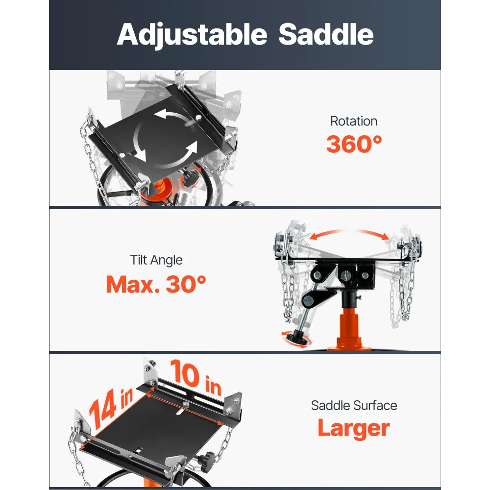 VEVOR Transmission Jack Orange and Black 1322 lbs product image 6