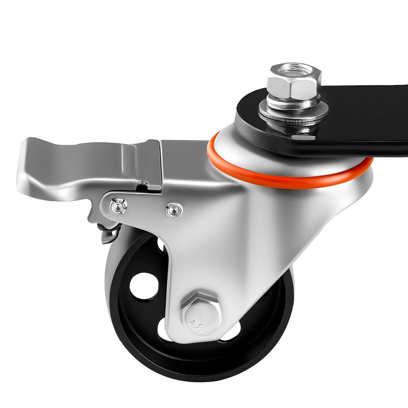 VEVOR Transmission Jack Orange and Black 1322 lbs Swivel Casters