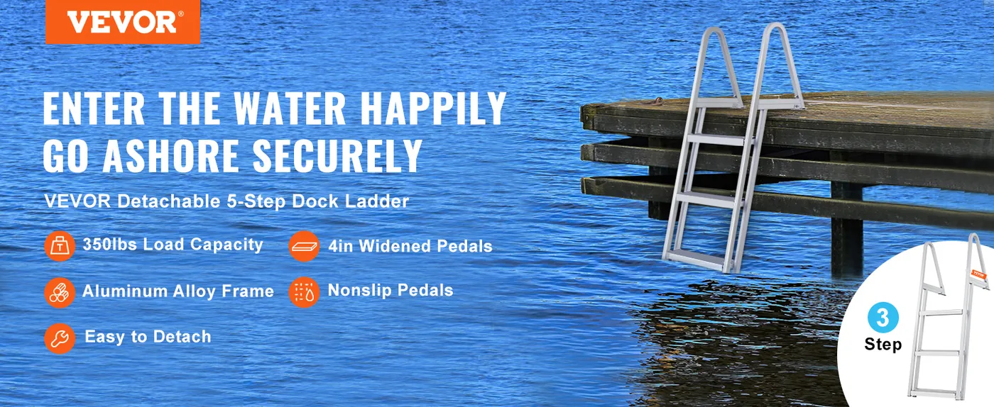 VEVOR Dock Ladder 3 Steps overview