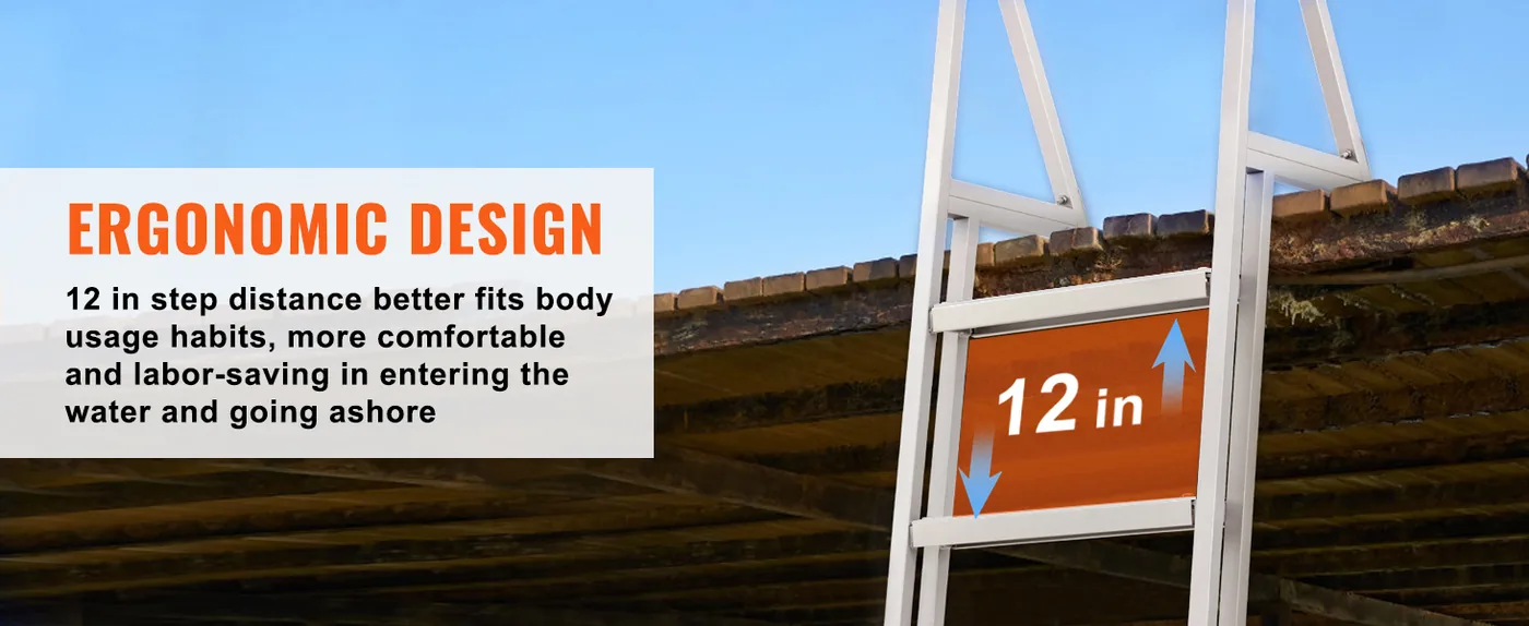 VEVOR Dock Ladder 4 Steps Reasonable Step Distance