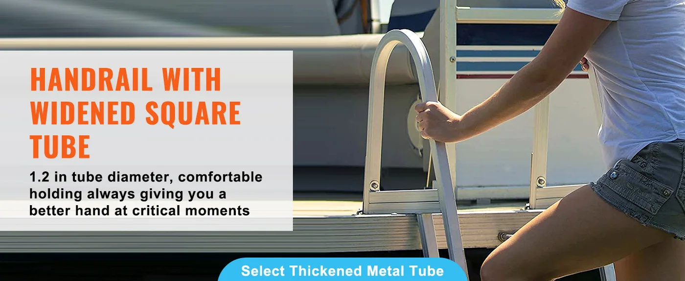 VEVOR Dock Ladder 4 Steps Smooth Handrail