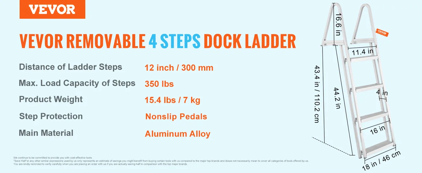VEVOR Dock Ladder 4 Steps feature 1